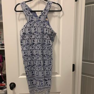 Blue overlay dress